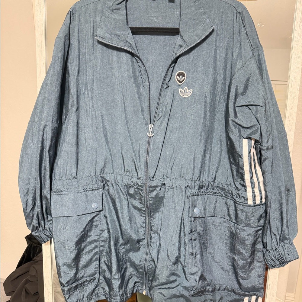 Adidas Metallic Blue Track Jacket
